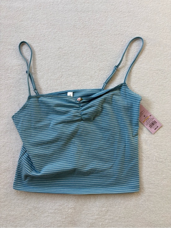Target Tops - Target Blue Striped Ruched Camisole